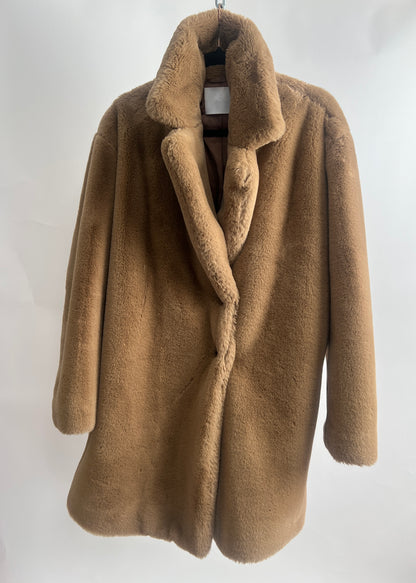 Teddy-Mantel, Hugo Boss, beige
