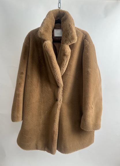Teddy-Mantel, Hugo Boss, beige