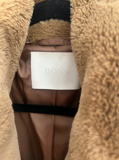 Teddy-Mantel, Hugo Boss, beige