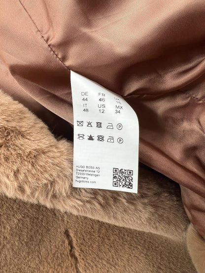 Teddy-Mantel, Hugo Boss, beige