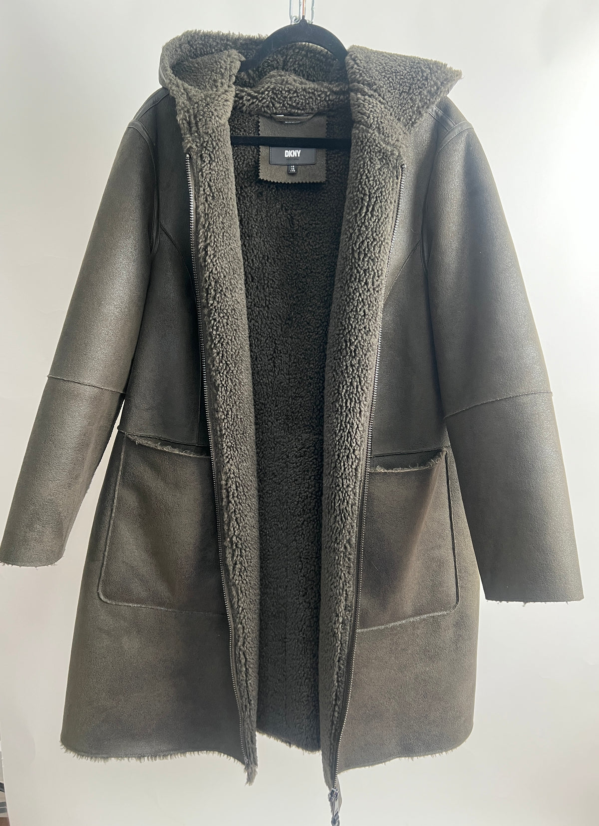 Mantel, DKNY, grün