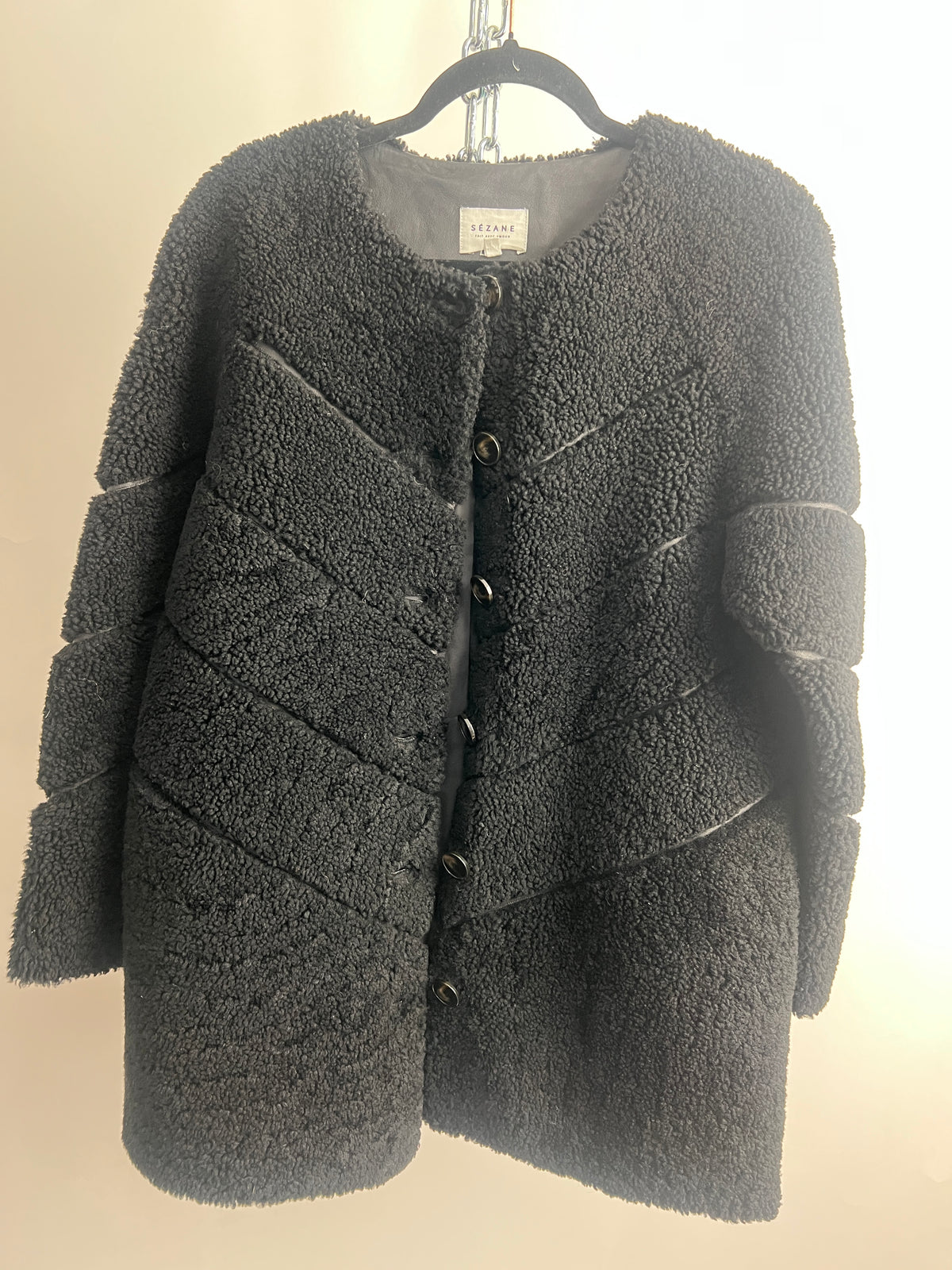 Teddyjacke, Sézane, schwarz
