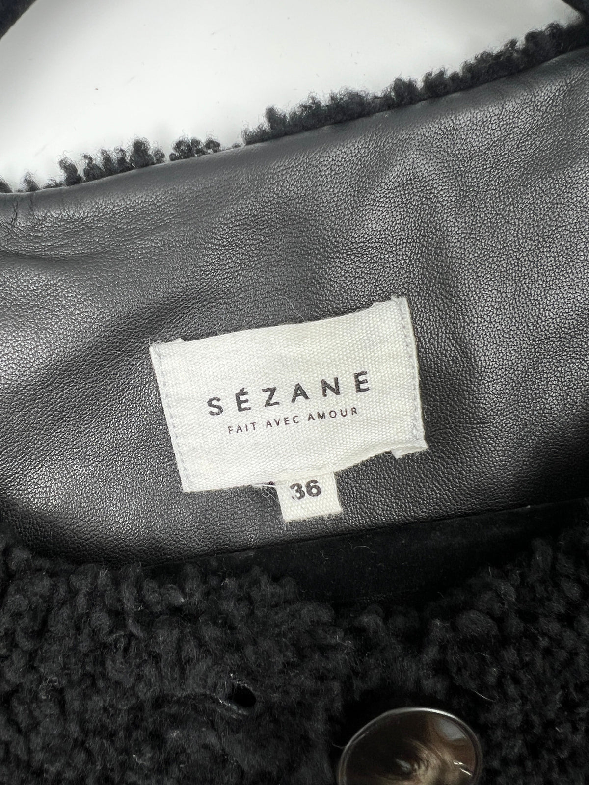 Teddyjacke, Sézane, schwarz