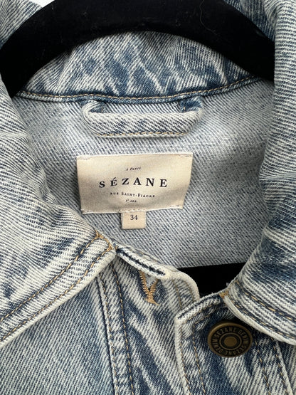 Jeansjacke, Sézane, hellblau
