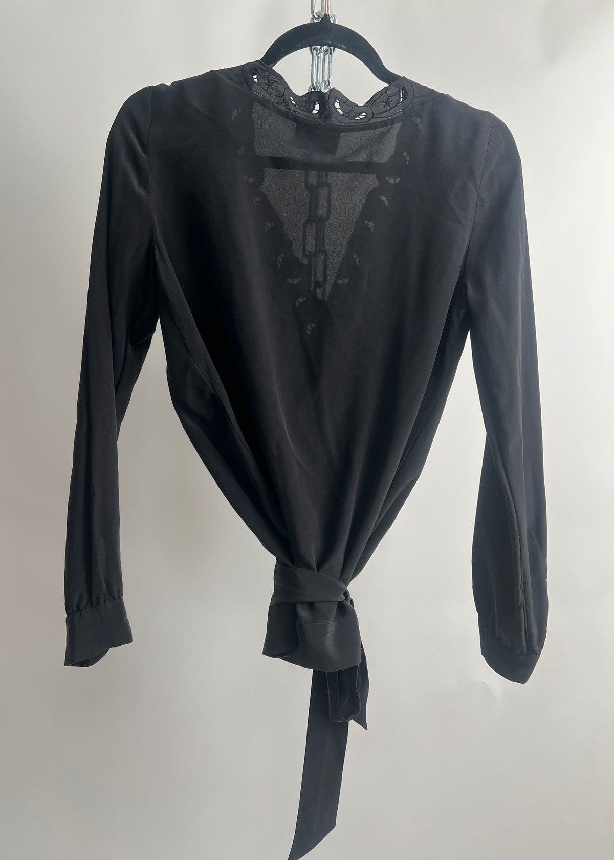 Wickelbluse, Sézane, schwarz