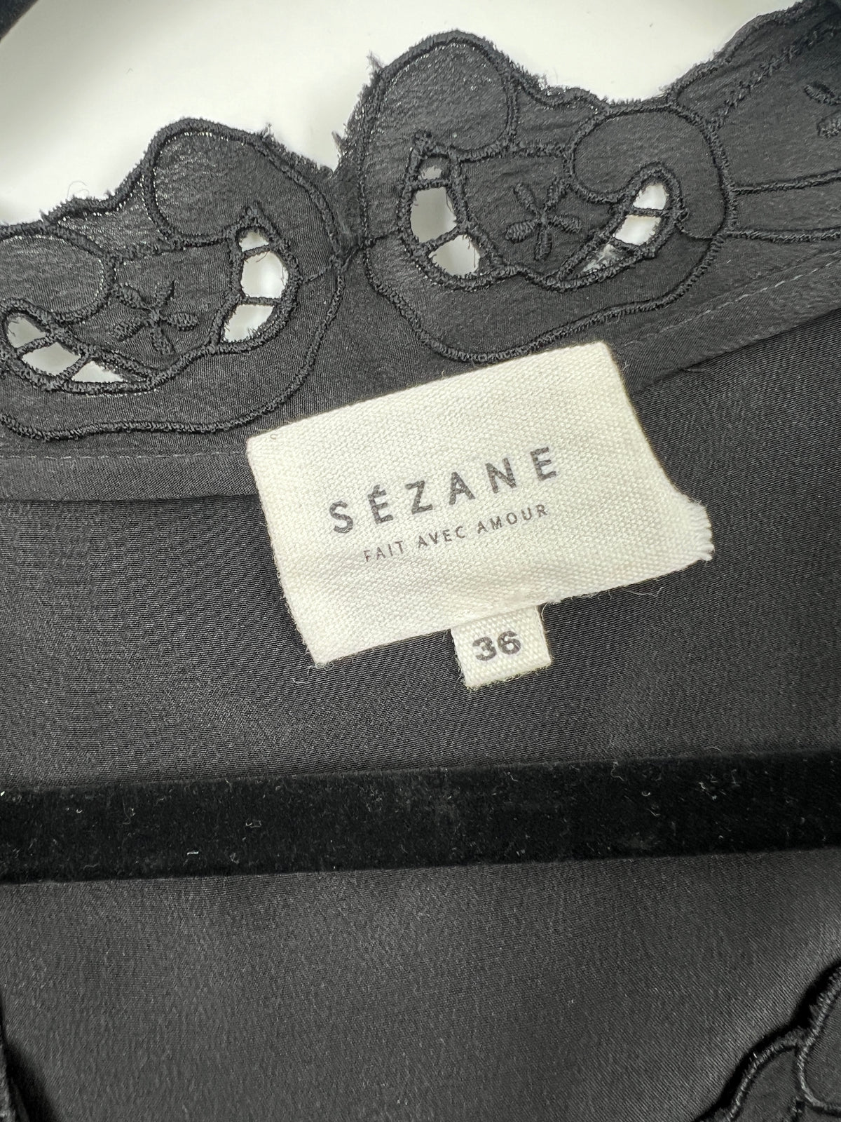 Wickelbluse, Sézane, schwarz