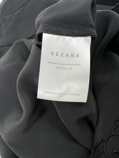 Wickelbluse, Sézane, schwarz