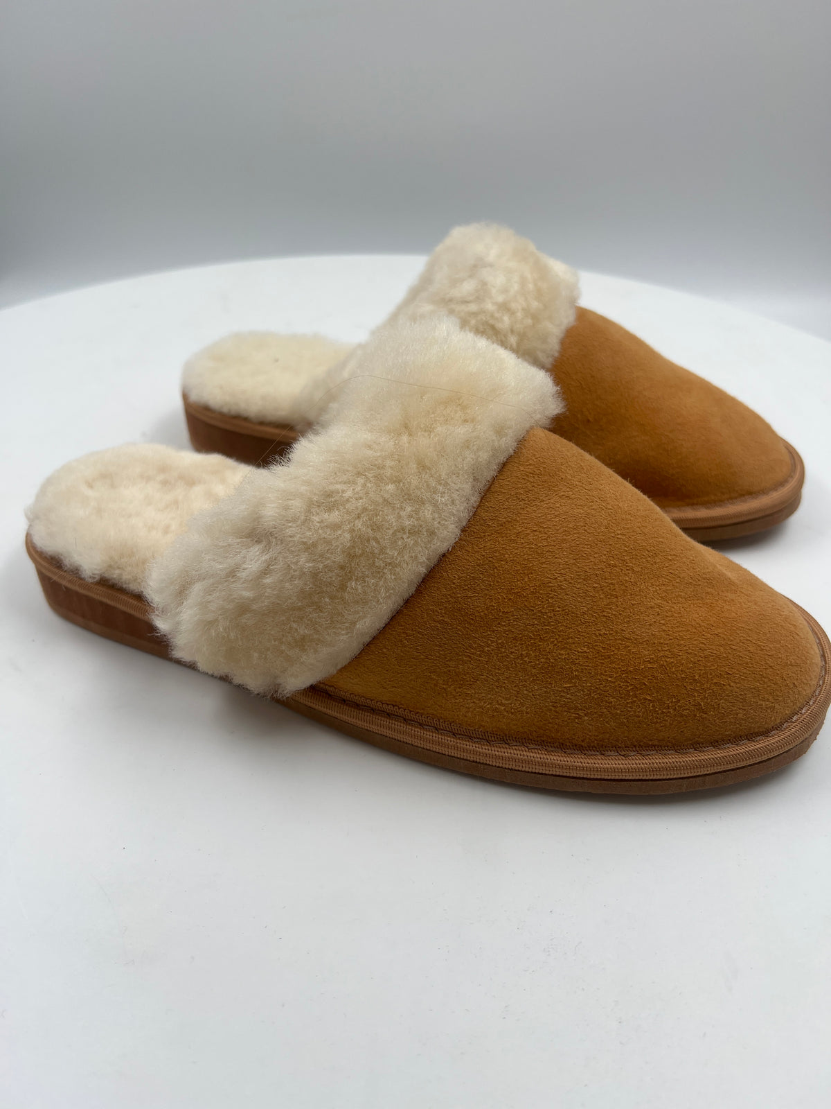 Hausschuhe, handmade, beige