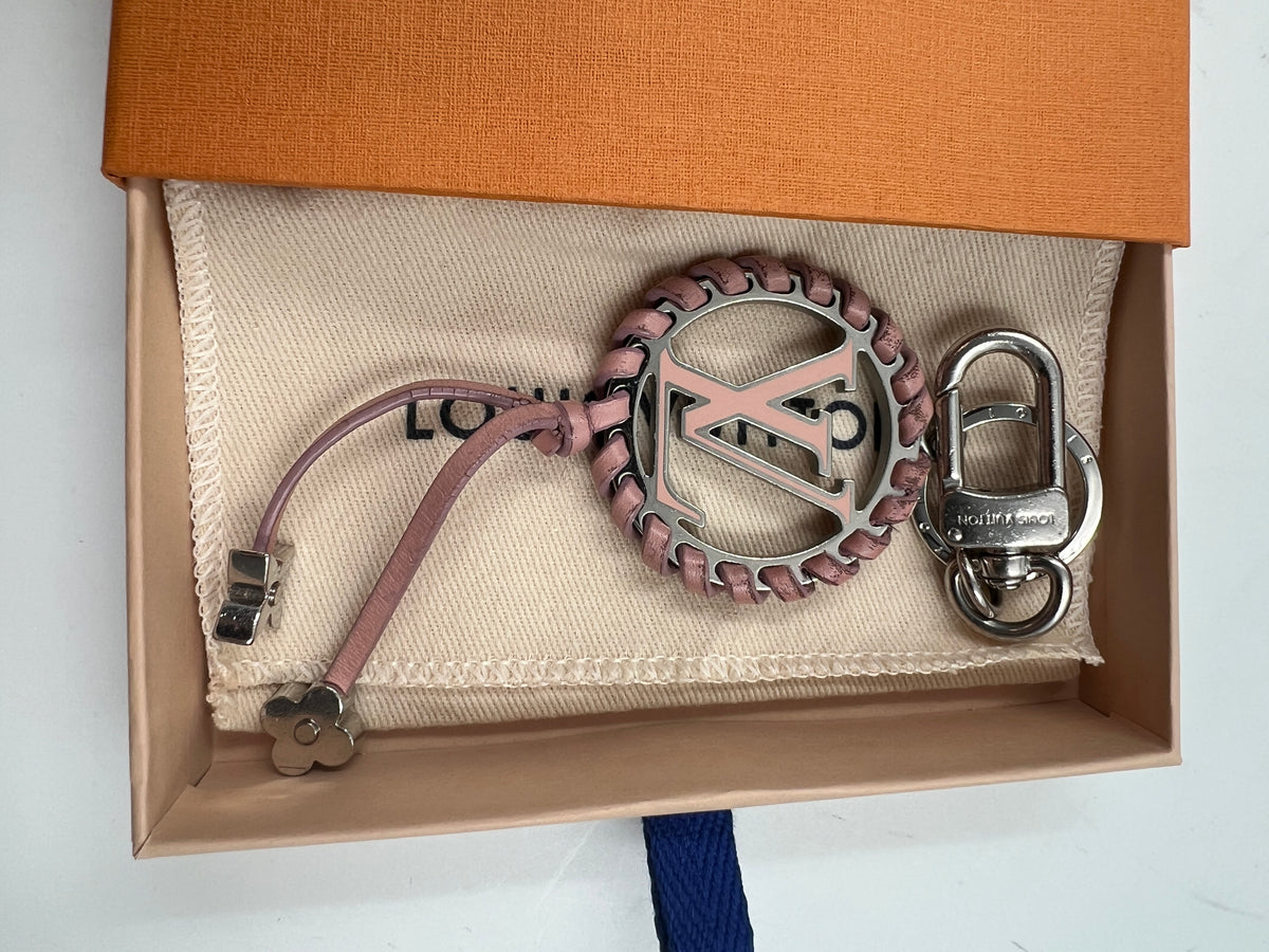 Schlüsselanhänger, Louis Vuitton, rosa/silber