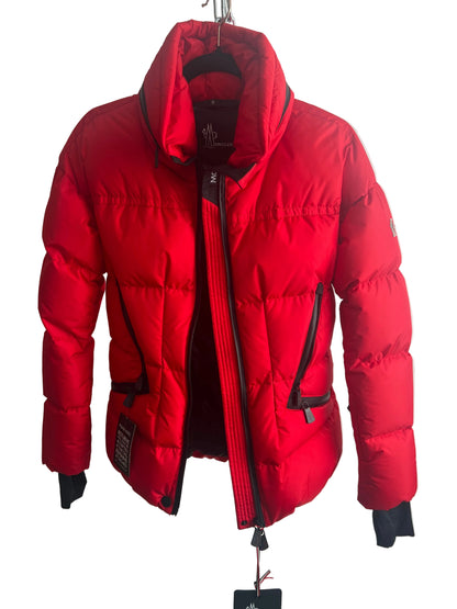 Daunenjacke, Moncler, rot/schwarz
