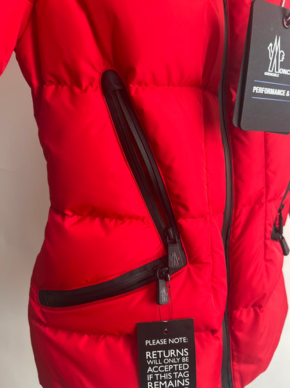 Daunenjacke, Moncler, rot/schwarz