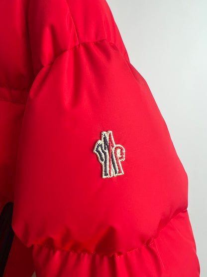 Daunenjacke, Moncler, rot/schwarz