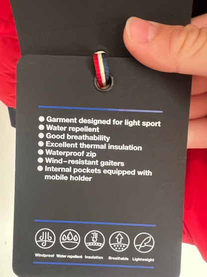 Daunenjacke, Moncler, rot/schwarz
