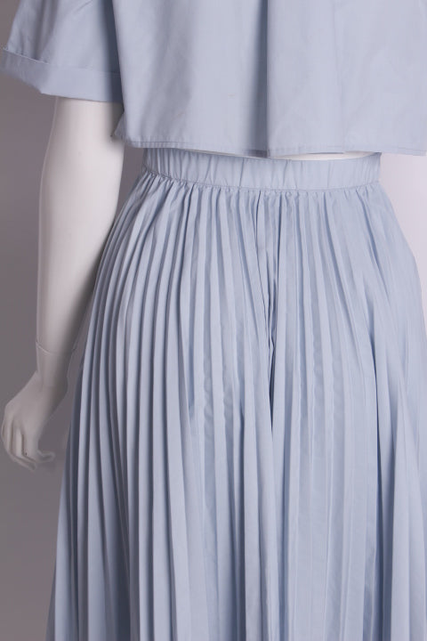 Hemdkleid mit Plissé-Rock, halbe Ärmel