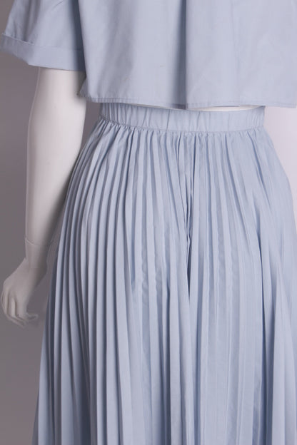 Hemdkleid mit Plissé-Rock, halbe Ärmel