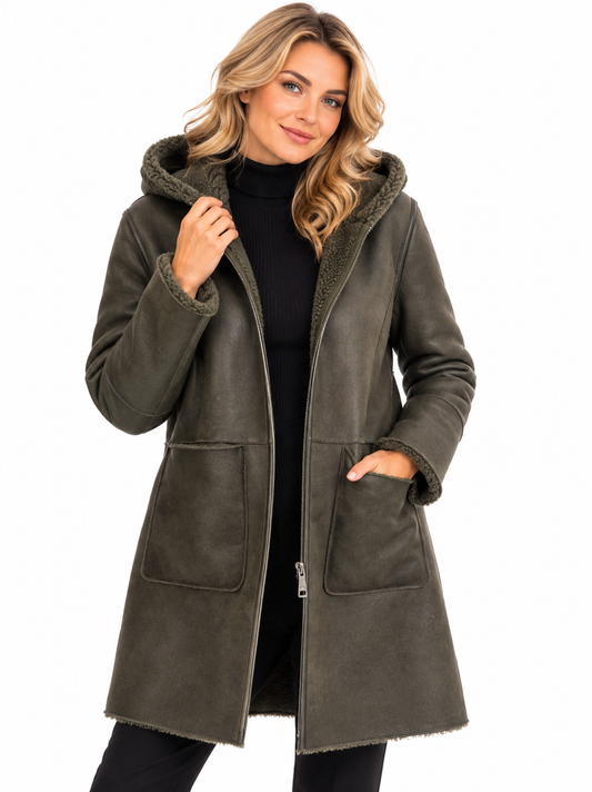 Mantel, DKNY, grün
