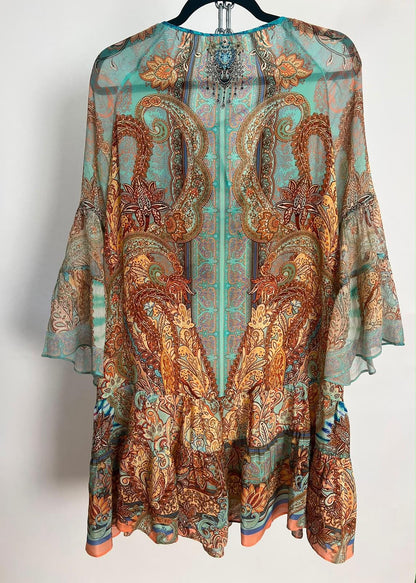 Rüschchenkleid Camilla türkis