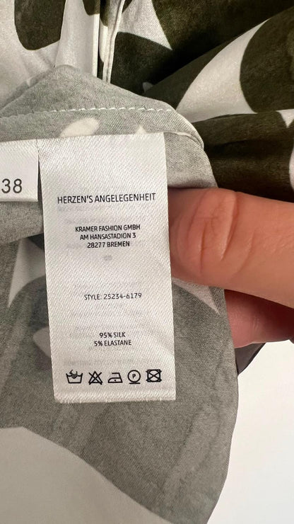 Bluse, Herzens Angelegenheit, grün, weiss