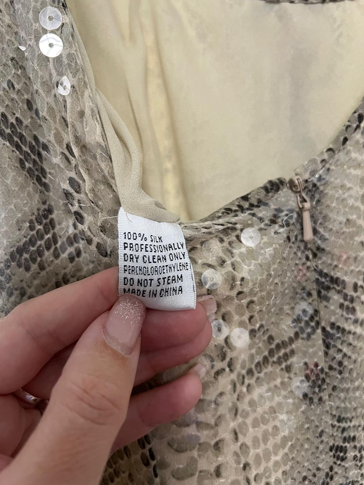 Kleid, no Brand, beige
