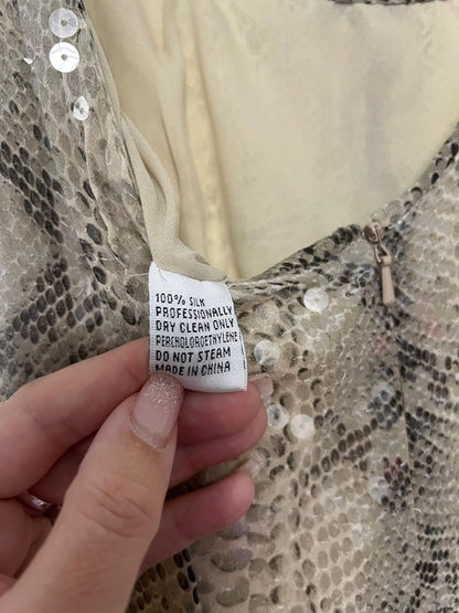 Kleid, no Brand, beige