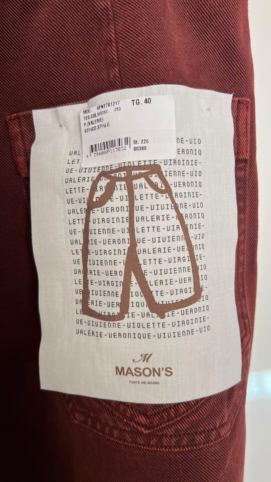 Jeans, Mason`s Forte Dei Marmi, bordeaux