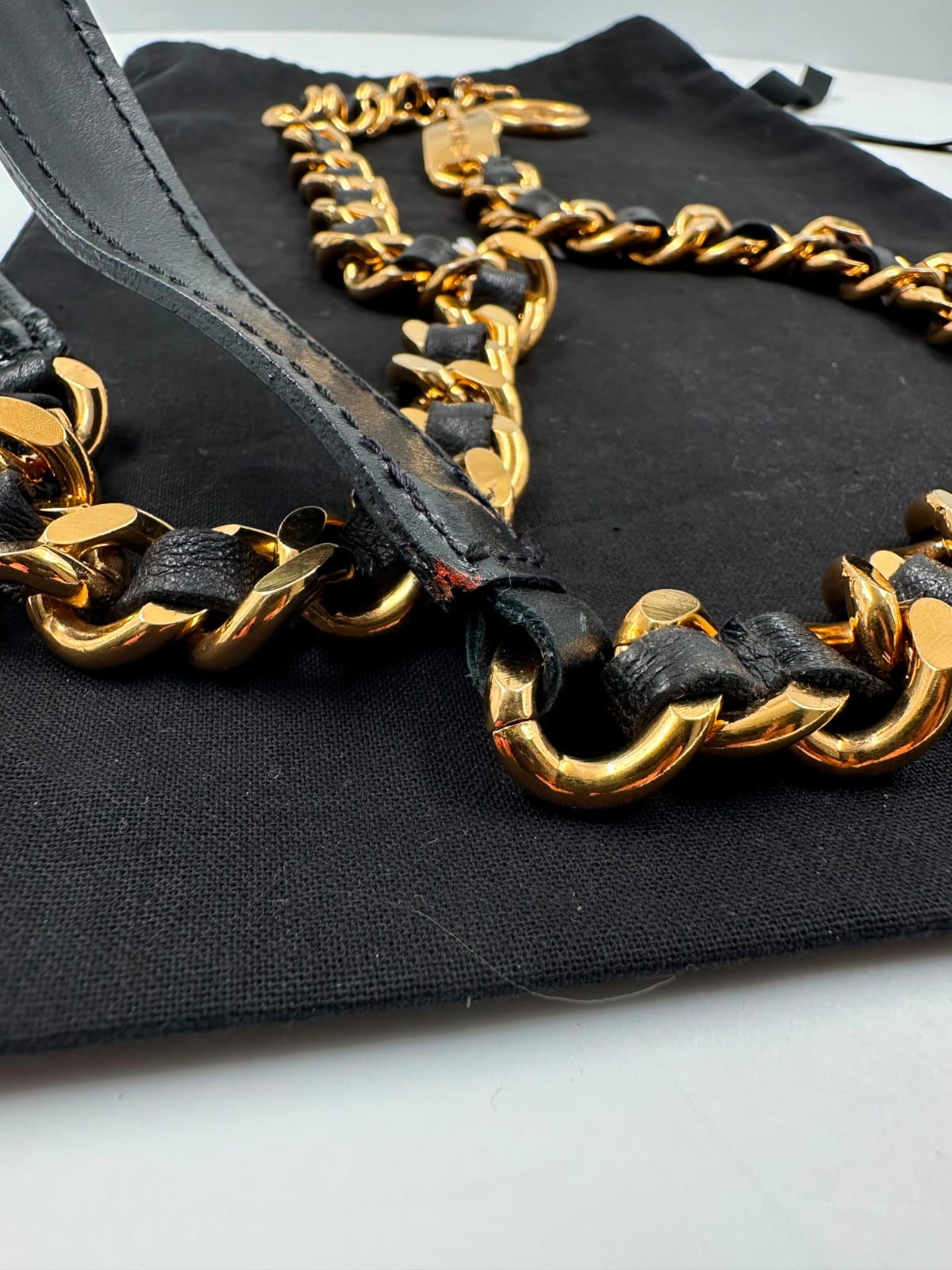 Gürtel, Chanel, goldig