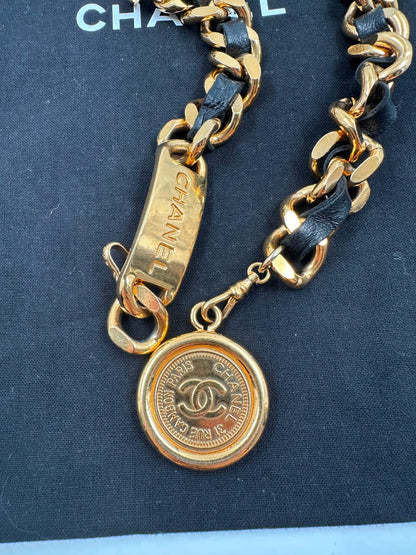 Gürtel, Chanel, goldig