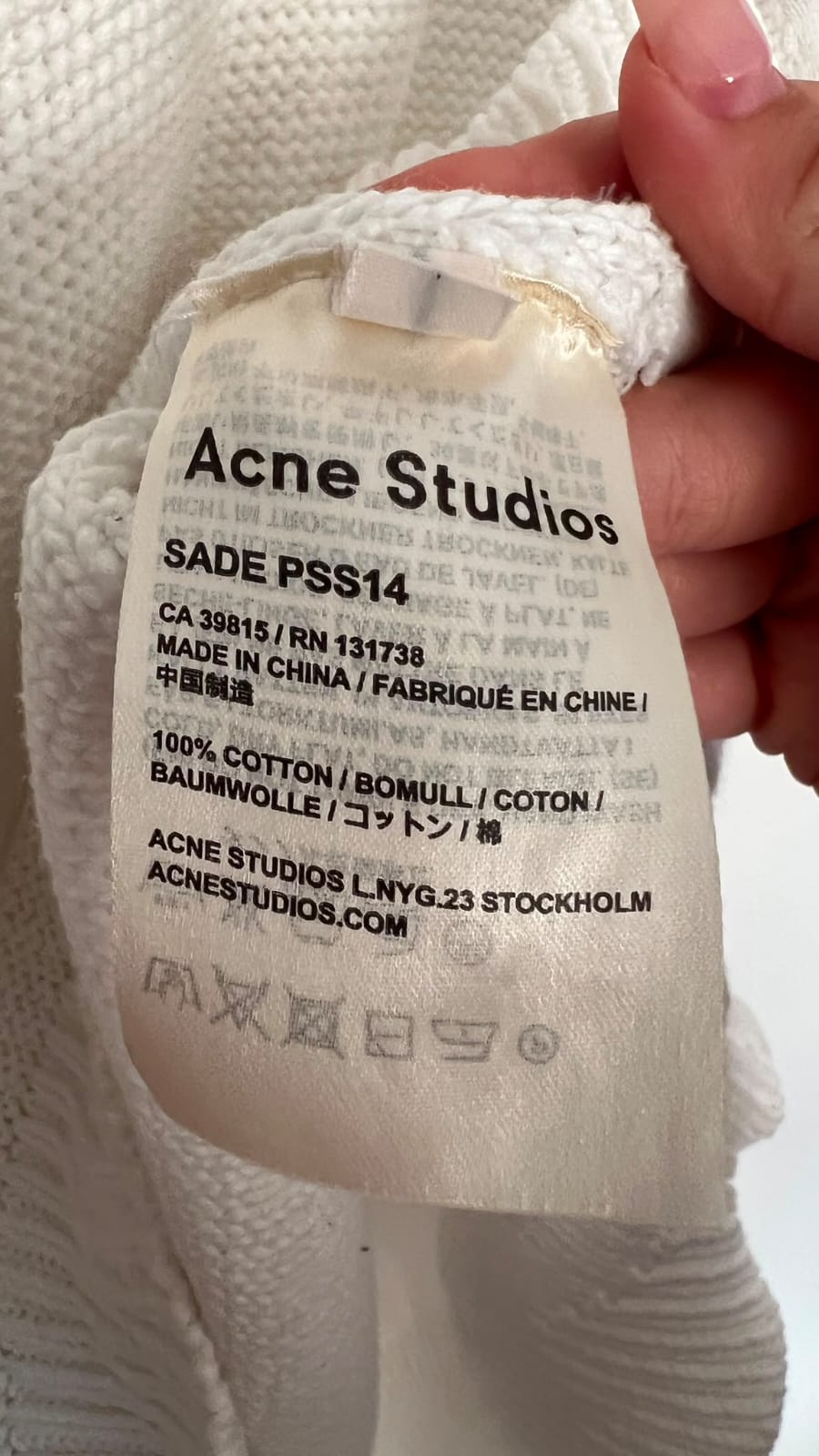 Strickpullover,  Acne Studios, weiss