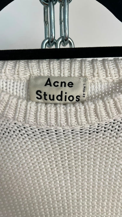 Strickpullover,  Acne Studios, weiss