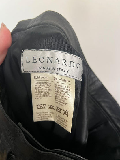 Ledermantel, Leonardo, schwarz